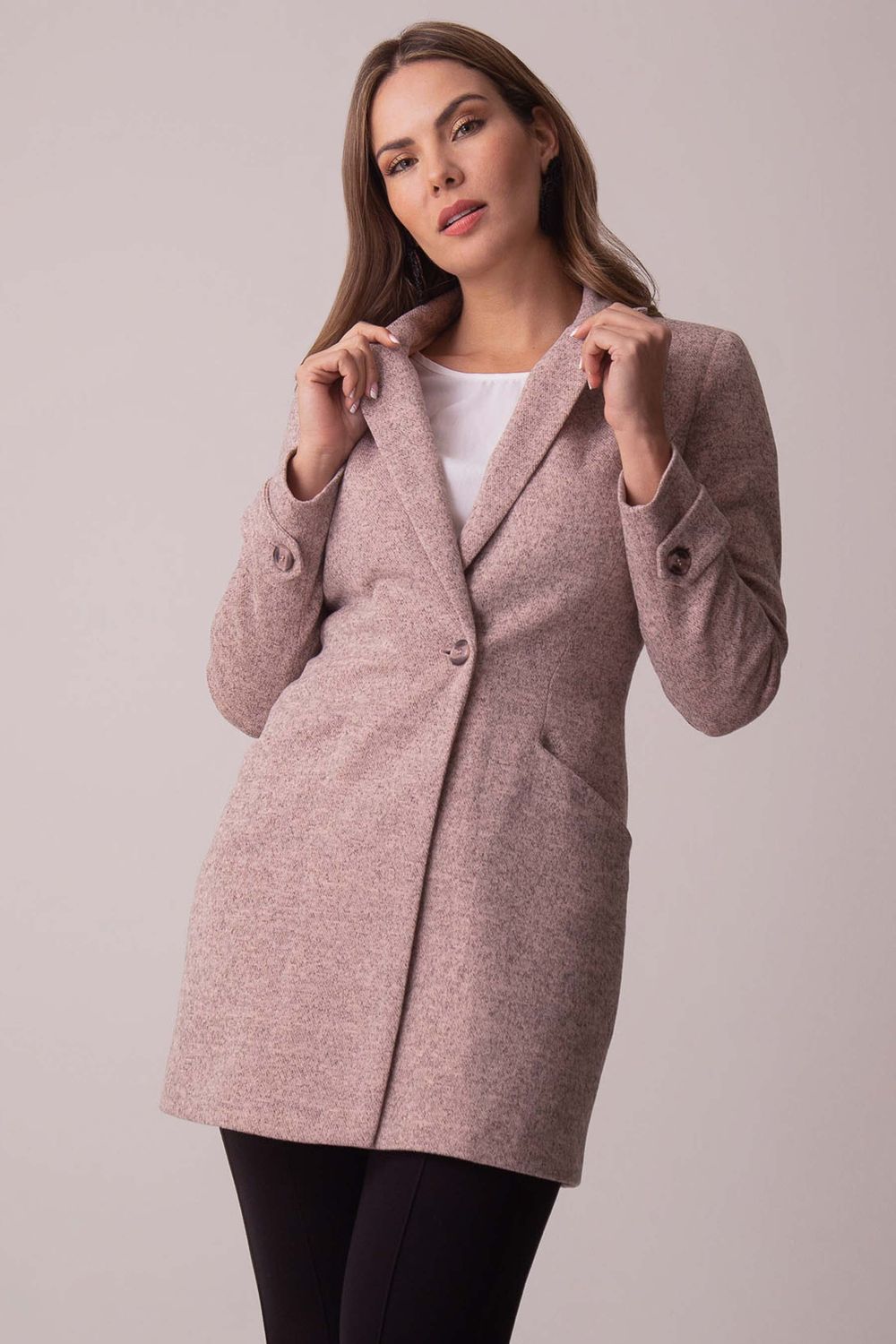 comprar abrigo gris mujer