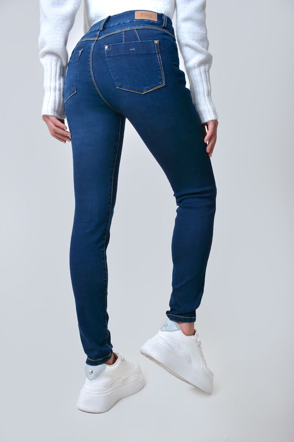 Jean Mujer Skinny Horma Entallada Talle A La Cintura Cinco