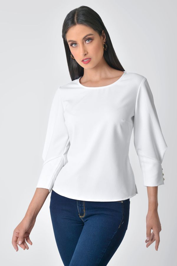 Blusa discount escote redondo