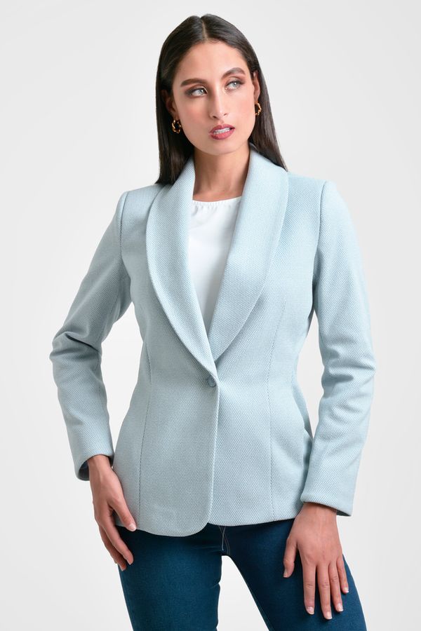 Blazer Mujer En Tejido De Punto Imitacion Pano Con Solapa Xuss